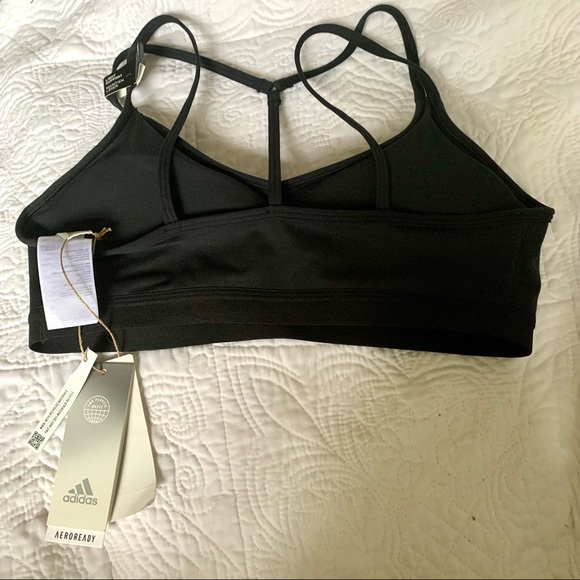 NWT Black & White Adidas Sports Bra - Picture 3 of 8